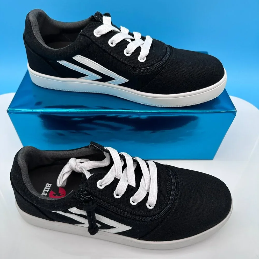 NWOB BILLY Footwear CS Core Skate Street Low Tops Sneaker, Size 10M, Black/White